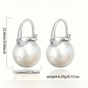 Pearl & Silver Huggies Earrings Hoops ✨✨💕